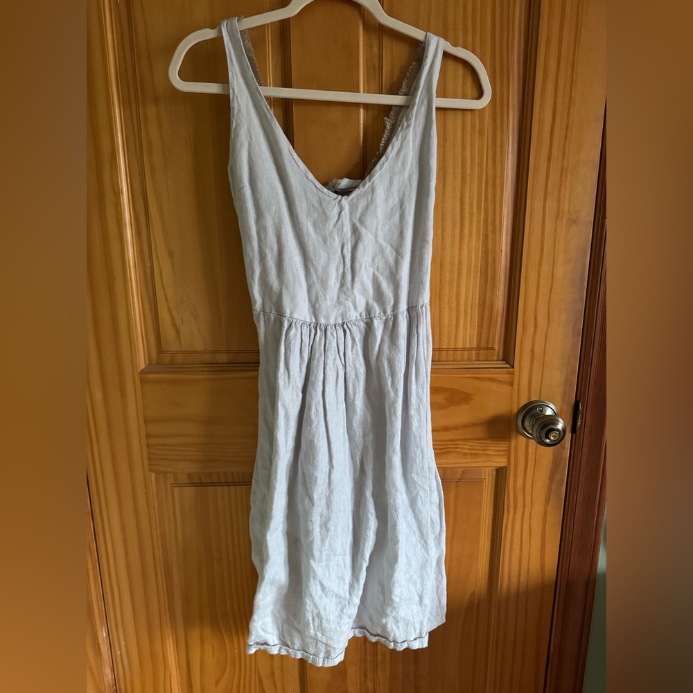 Wiya — Made in Italy 100% Linen Midi Dress — One Size (Unica)